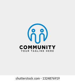 community human logo template vector illustration icon element isolated
