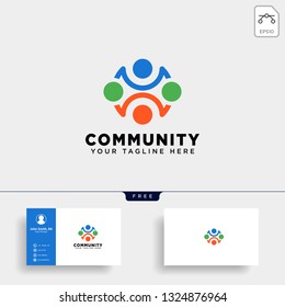 community human logo template vector illustration icon element isolated