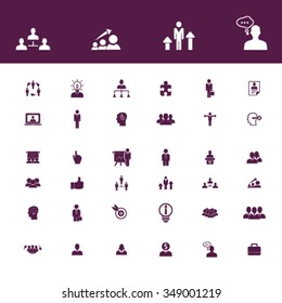community, human resources, management icons, signs vector concept set for infographics, mobile, website, application
