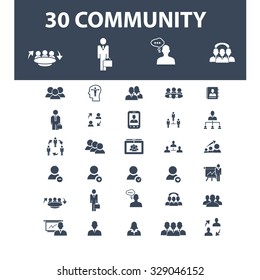 Community, Human Resources, Meeting, Conference Icons