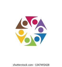 Community Human and social Logo template vector icon - Vector
