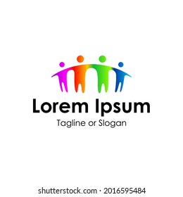 Community human social, unity, together, connection, relation logo templates