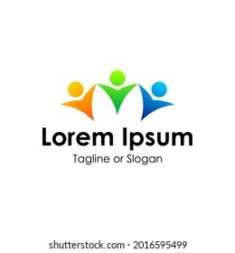 Community human social, unity, together, connection, relation logo templates