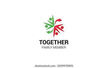 Community human social, unidad, juntos, conexión, relación logo plantilla de diseño.
