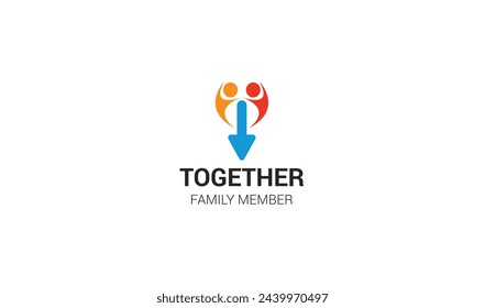 Community human social, unidad, juntos, conexión, relación logo plantilla de diseño.

