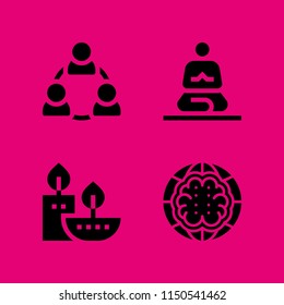 community icon. 4 community set with cultures, teamwork and network vector icons for web and mobile app