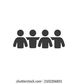 Community Icon Black and White Vector Graphic