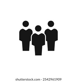 Icono de la comunidad signo de Vector blanco y negro