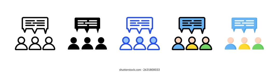 Community Icon Collection With Multiple Styles