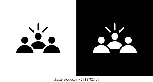 Community icon design vector collection. flat icons.