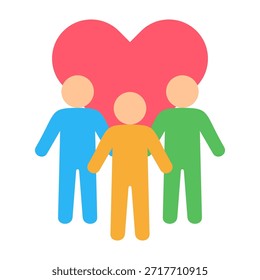 Icono de la comunidad Ilustración vectorial de diseño plano