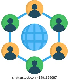 Community Icon Flat Vector Illustration