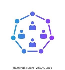 Community Icon Glyph Gradient Vector Illustration
