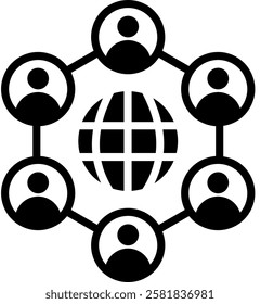 Community Icon Glyph Vector Illustration