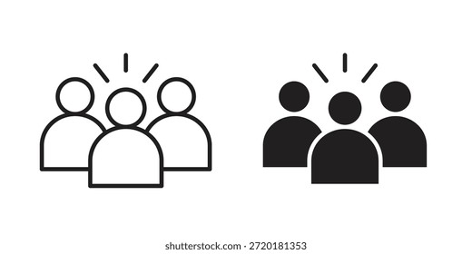Community icon in line design. Simple icon vector