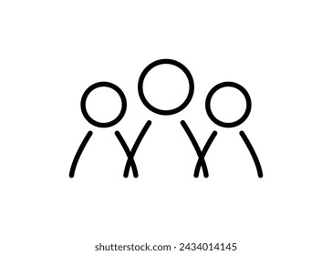 Plantilla de diseño de línea de icono de comunidad aislada