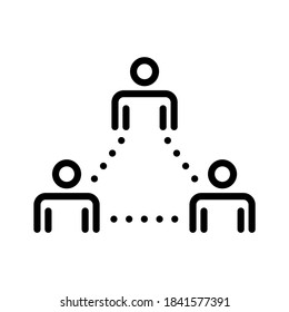 Community icon. Line vector. Isolate on white background.