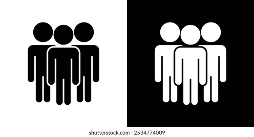 community icon linear logo isolated