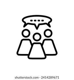 diseño de logotipo o icono de comunidad símbolo de signo aislado ilustración vectorial - icono vectorial de estilo de línea de alta calidad adecuado para diseñadores, desarrolladores web, pantallas y sitios web