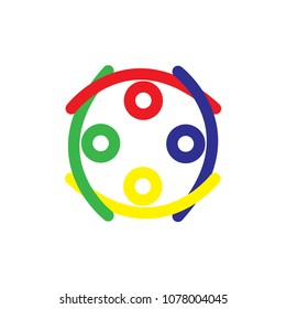 community icon logo vector template