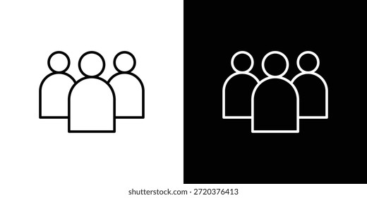 Community-Symbol. Minimalistisches Vektordesign Bearbeitbarer Strich. EPS10