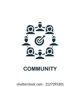 Community icon. Monochrome simple icon for templates, web design and infographics