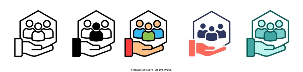 Community Icon multiple Vector Illustration