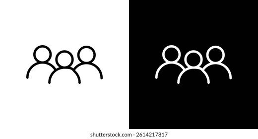 Community icon outline collection for web design