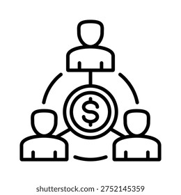 Community Icon Outline Style Design