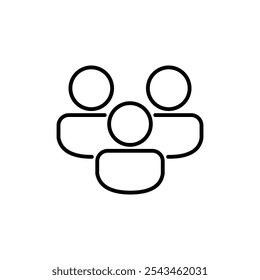 Community icon Outline vector for web ui