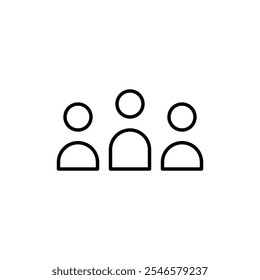 Community icon Outline vector for web ui