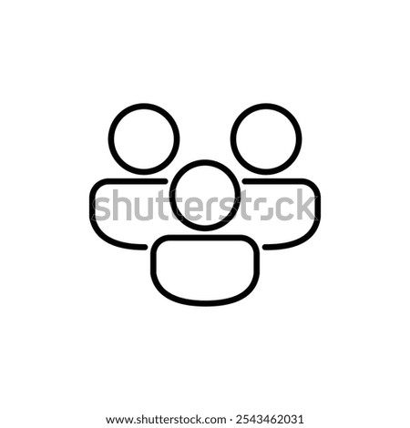Community icon Outline vector for web ui