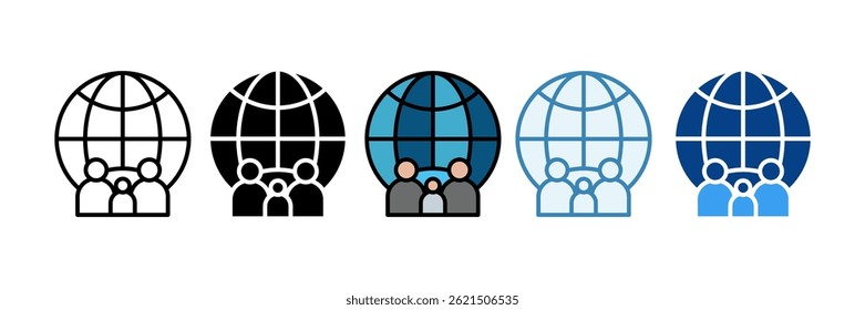 Conjunto de ícones de comunidade - Conjunto de vários estilos