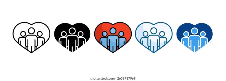 Community Icon Set Multiple Style Collection