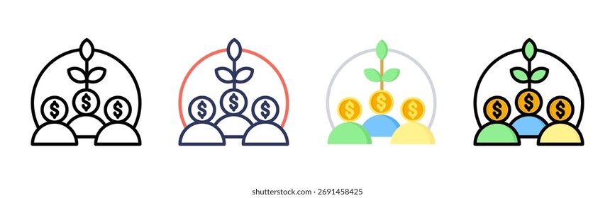 Community-Symbolsatz für mehrere Stilkollektionen