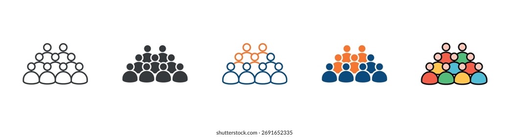 Conjunto de iconos de la comunidad Colección de estilos múltiples