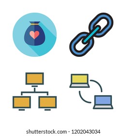 community icon set. vector set about link, donation, network and networking icons set.