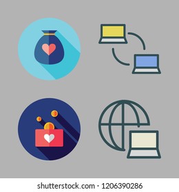 community icon set. vector set about donation, networking and network icons set.