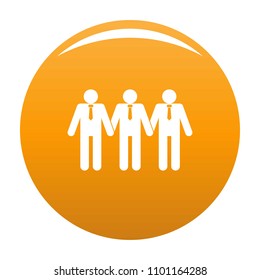 Community icon. Simple illustration of community vector icon for any design orange
