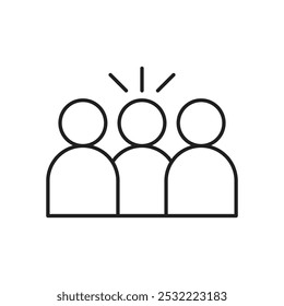 ícone Comunidade. ícone de linha fina simples.