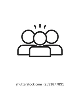Community icon Simple thin outline