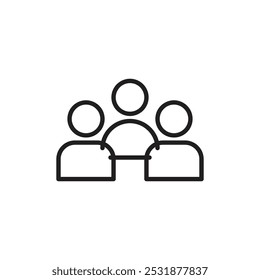 Community icon Simple thin outline
