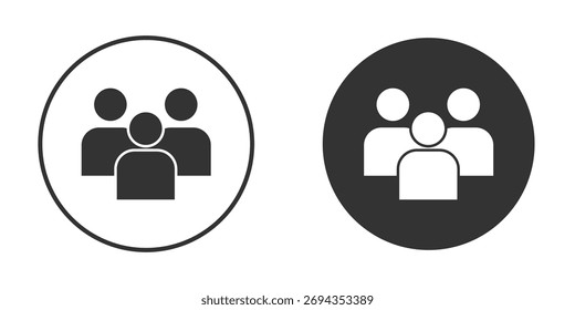 Community icon. Simple vector illustration. Silhouette Icon Set.