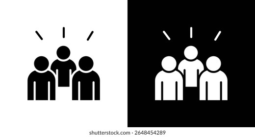 Community icon symbol collection. Flat vector stock illustration.