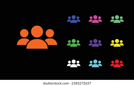  community icon. team work and collaboration, social group pictogram. Business club and community, people, teamwork and partnership, company, user audience. Vector icon set