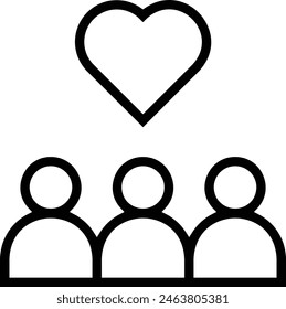 community icon. Thin linear style design isolated on white background