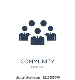 community icon. Trendy flat vector community icon on white background from general collection, vector illustration can be use for web and mobile, eps10