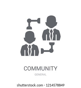 community icon. Trendy community logo concept on white background from General collection. Suitable for use on web apps, mobile apps and print media.