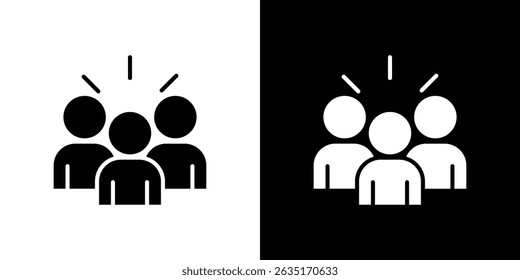 Community icon Vector in flat style. Collection silhouettes
