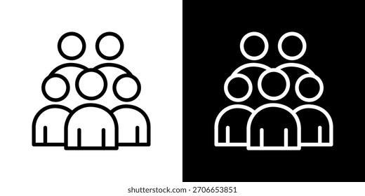 Community Icon Vector Illustration. Fresh Line Design Built For Creative Flexibility In Light And Dark Versions.